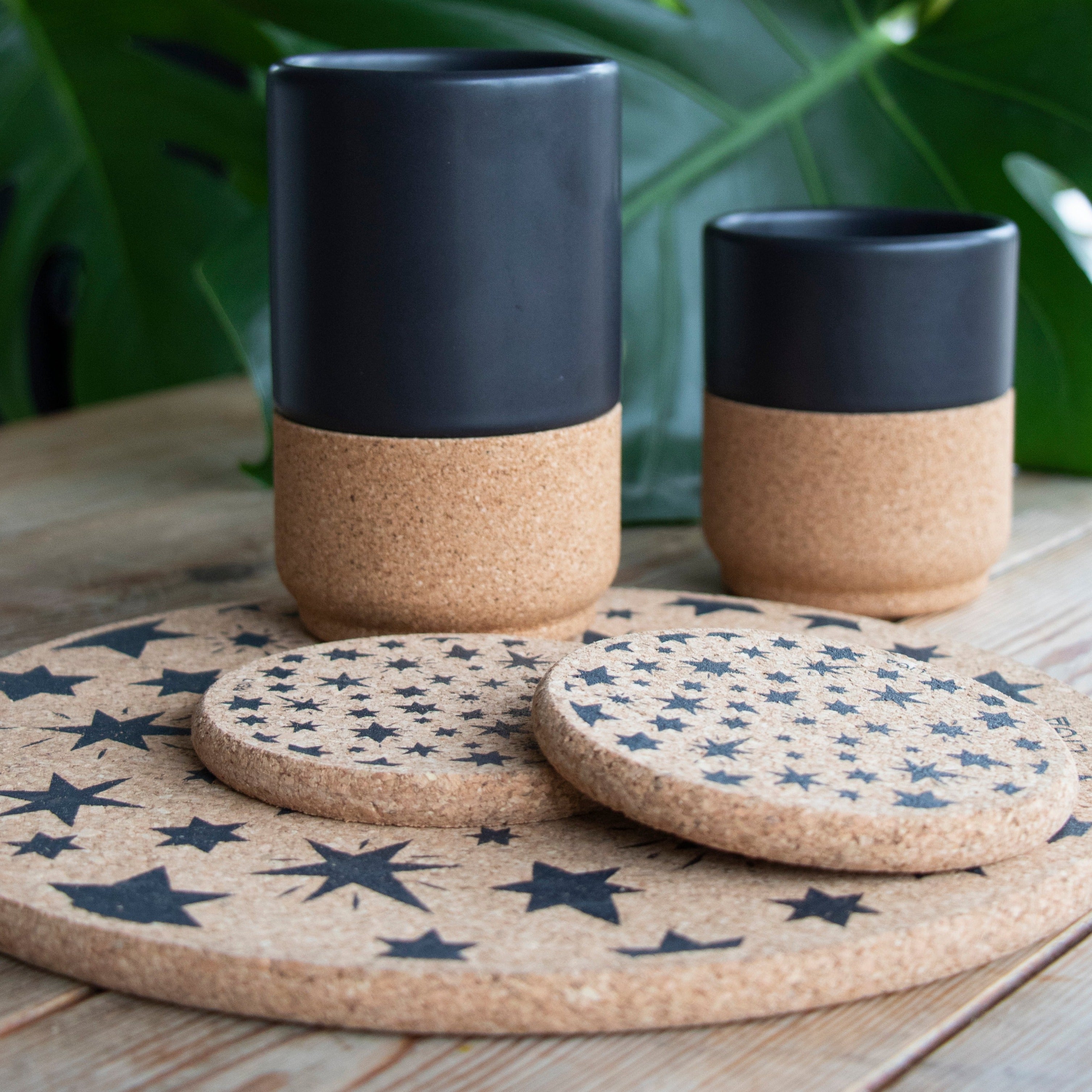 Cork Mats | Grey Stars