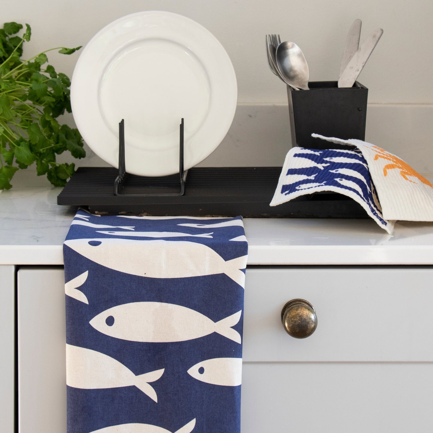 Organic Tea Towels | Fish In The Sea