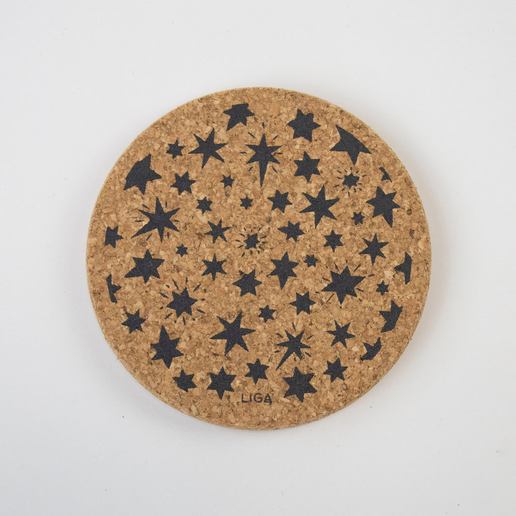 Cork Mats | Grey Stars