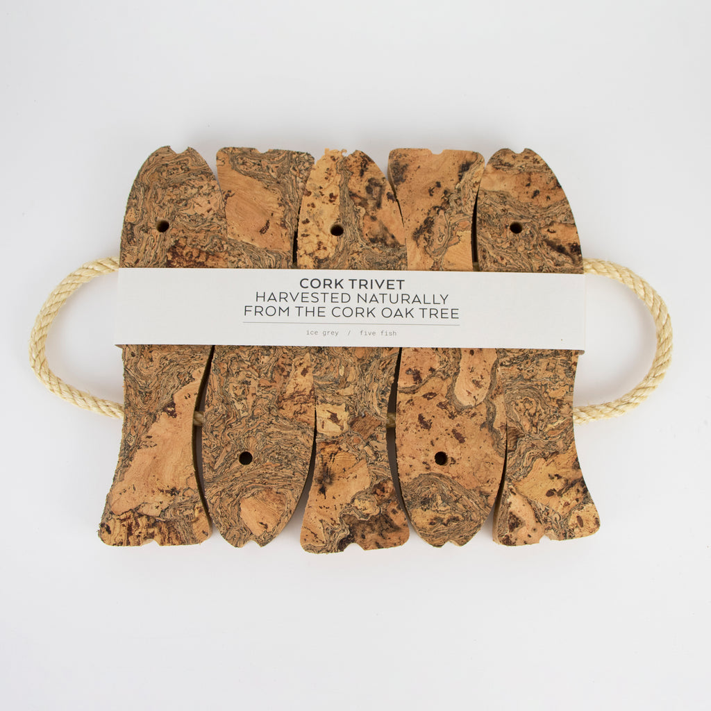 Natural Cork Trivet | 5 Fish