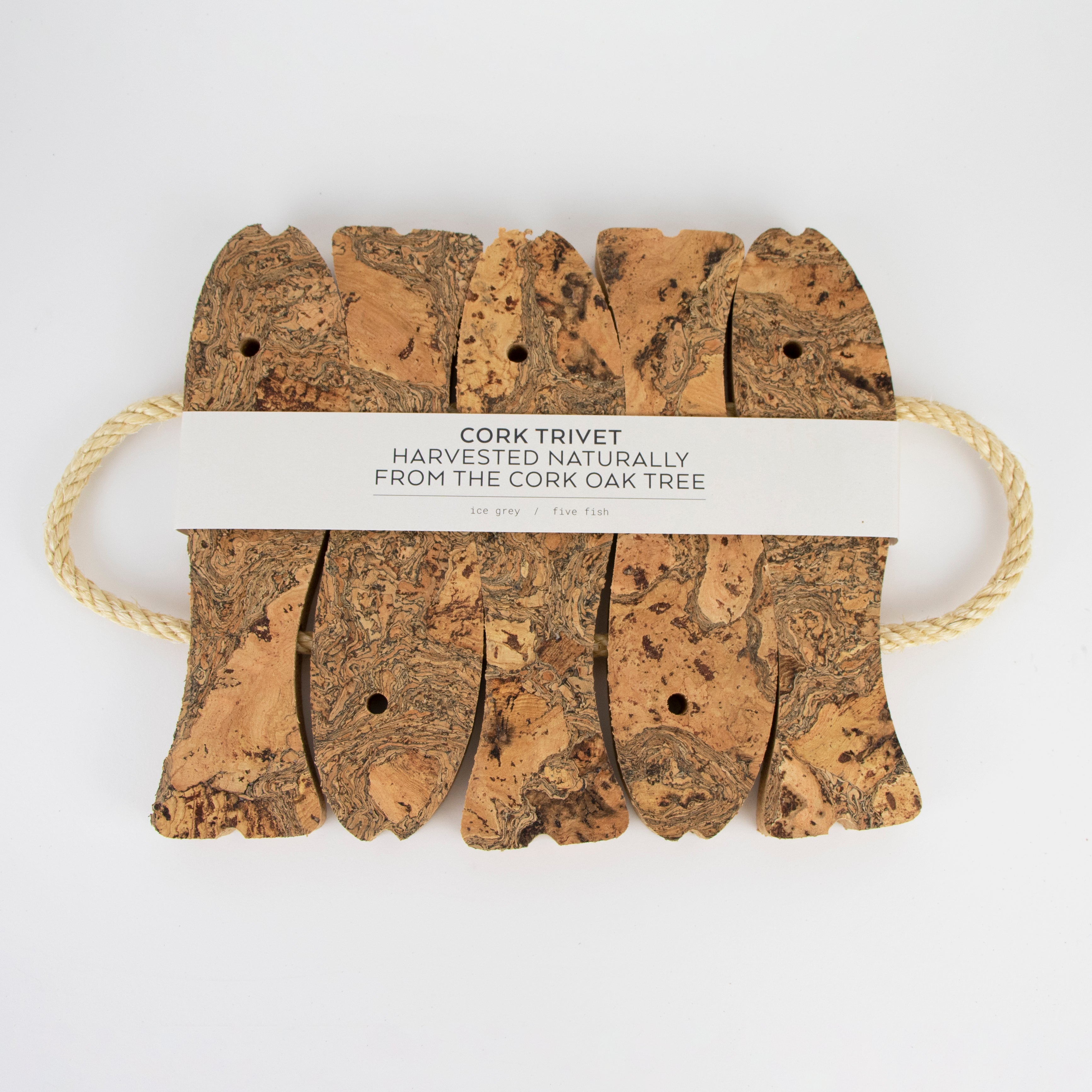 Natural Cork Trivet | 5 Fish