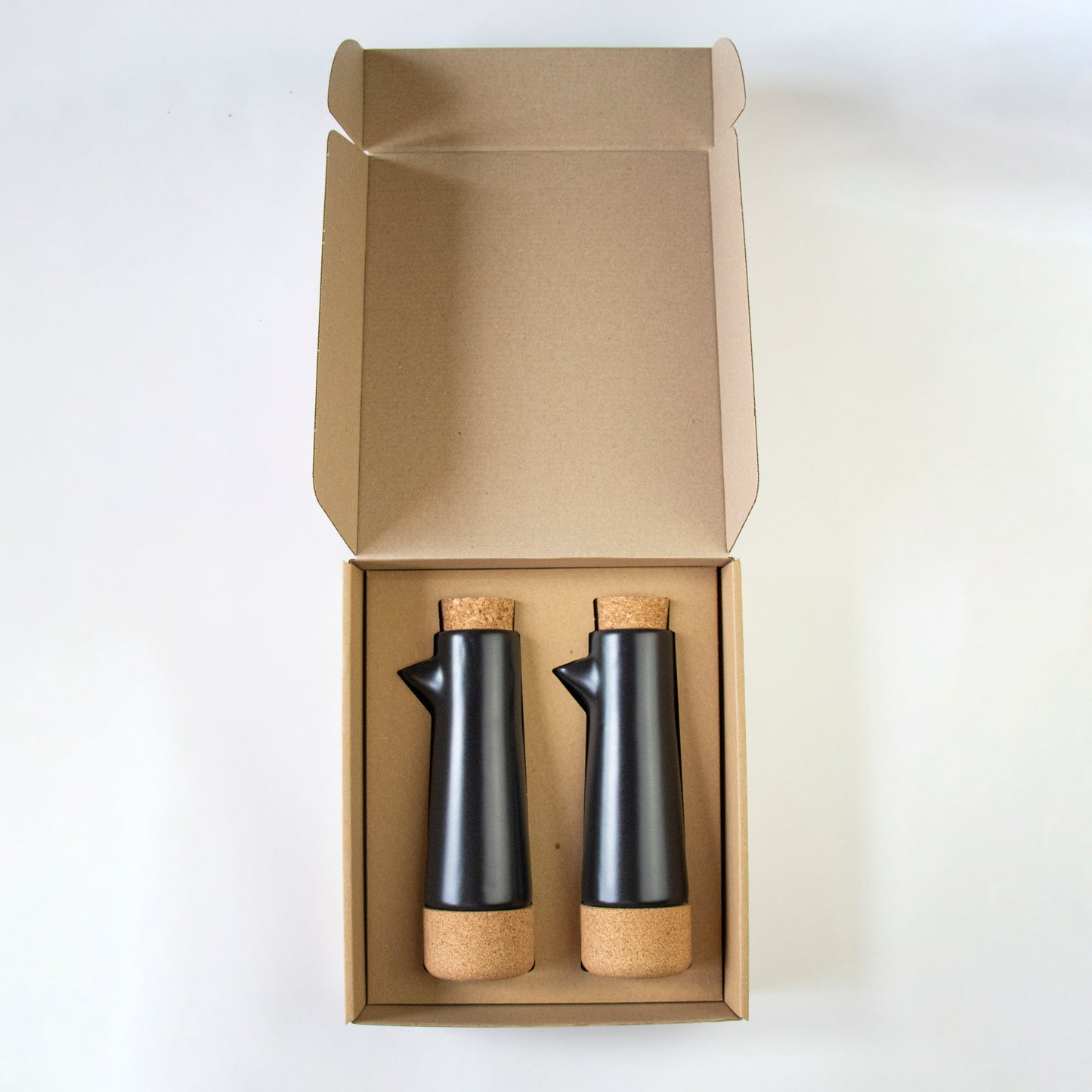 Oil and Vinegar Dispenser Gift Set | Matt Black