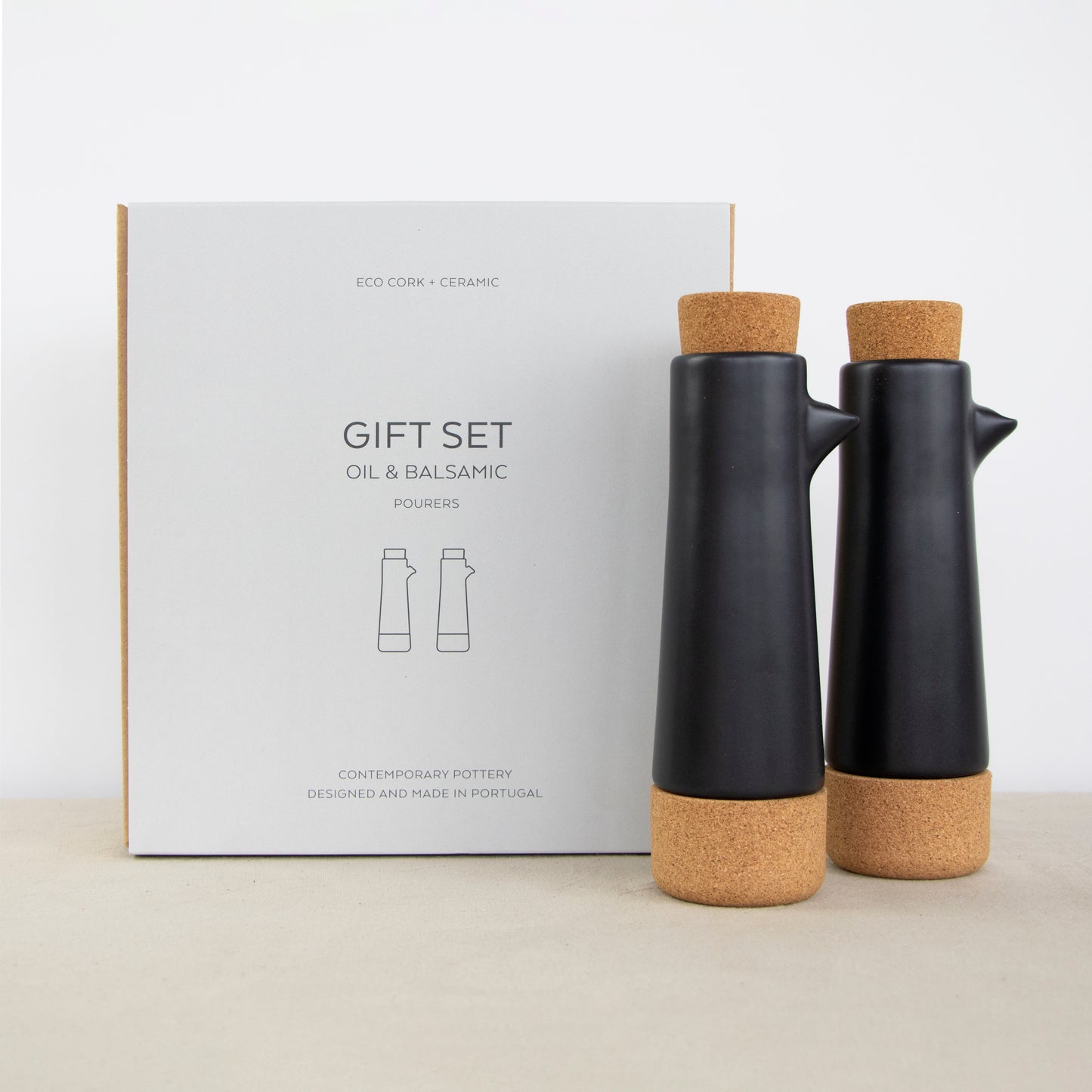 Oil and Vinegar Dispenser Gift Set | Matt Black