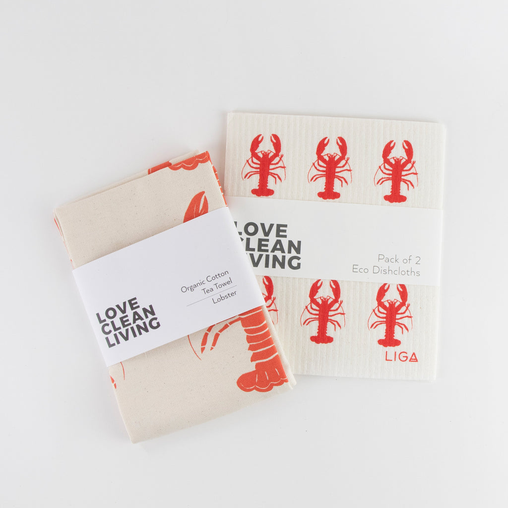 Eco Dishcloths | Red Lobster & Seaweed
