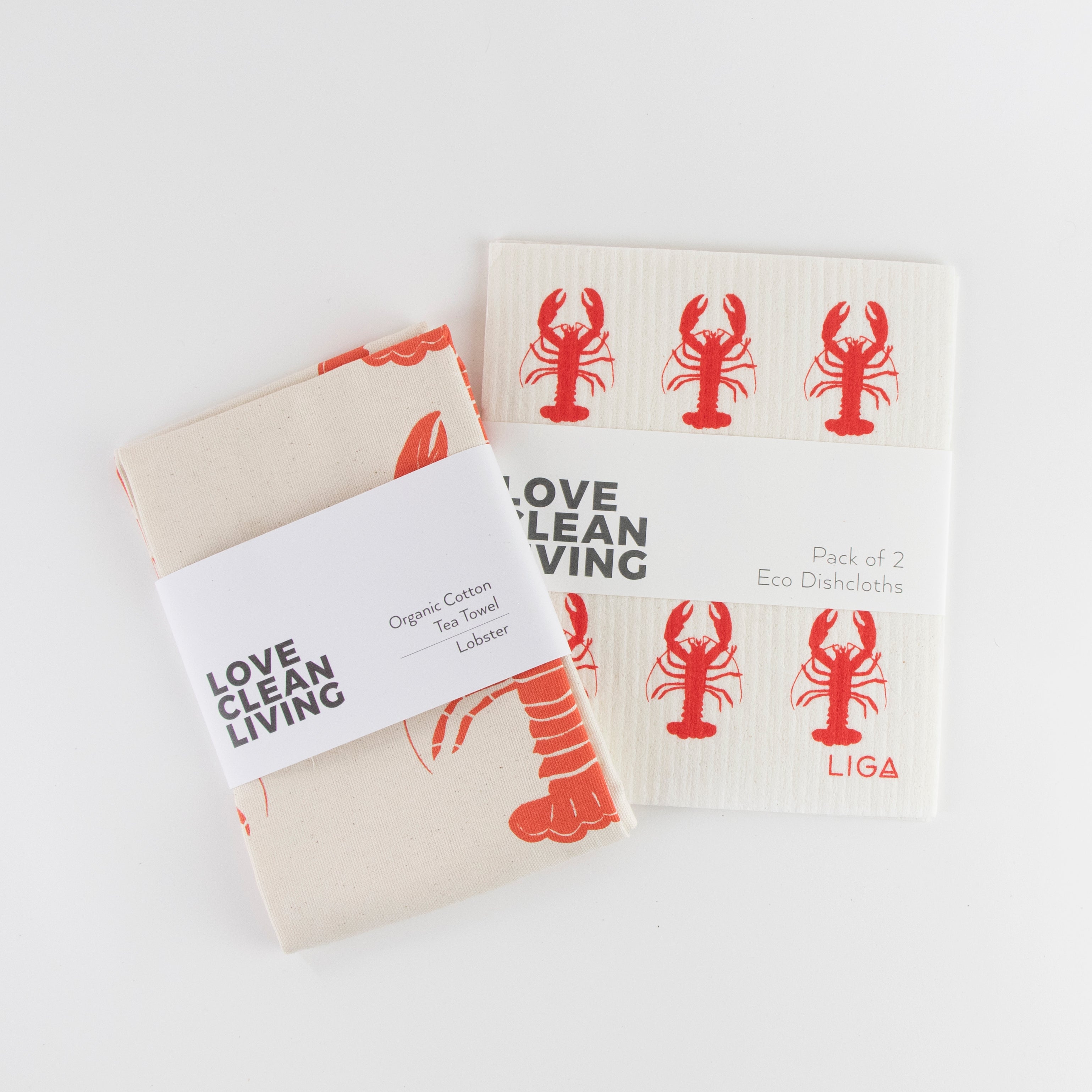 Eco Dishcloths | Red Lobster & Seaweed
