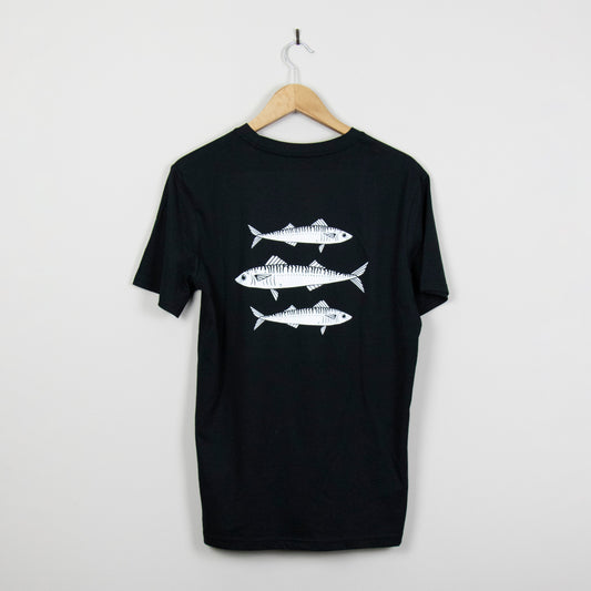 Organic Adult T Shirt | Mackerel Black