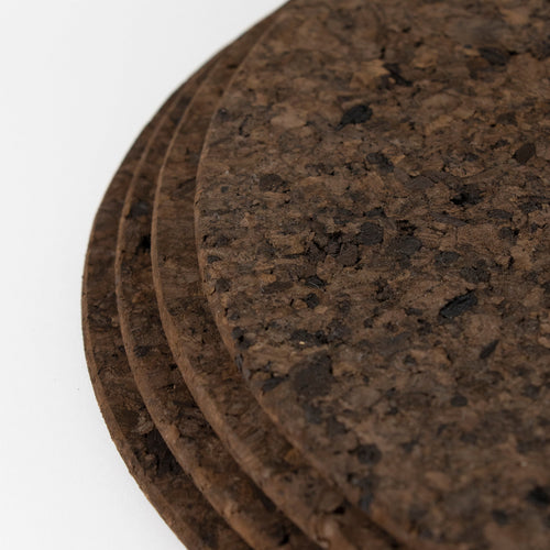 Smoked Cork Placemats | Round