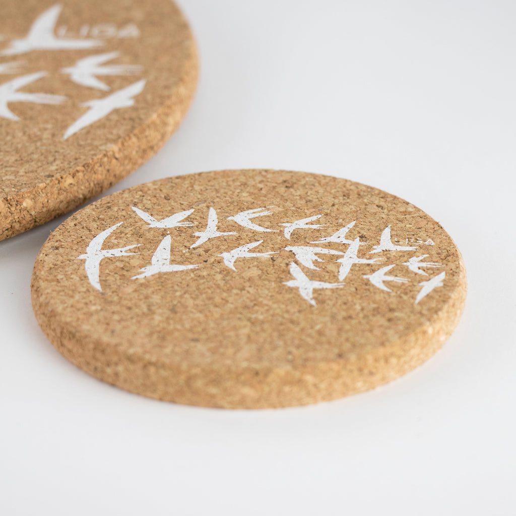 Cork Mats | Swallows White