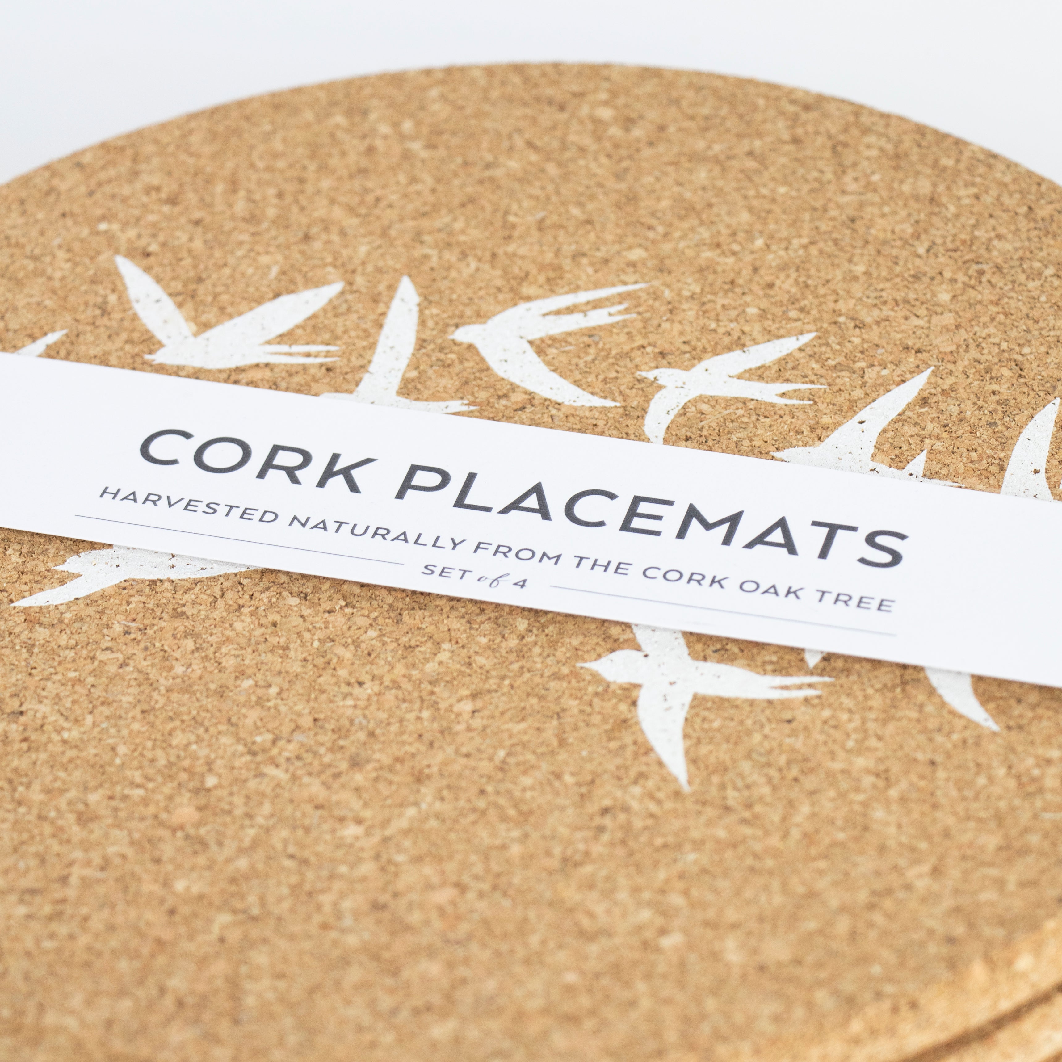 Cork Mats | Swallows White