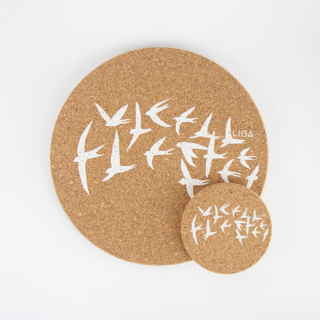 Cork Mats | Swallows White