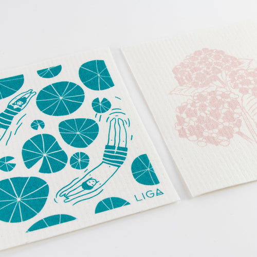 Eco Dishcloths | Wild Swimmers & Hydrangea