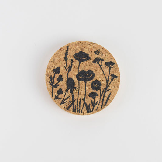 Round Organic Magnet |Wildflower
