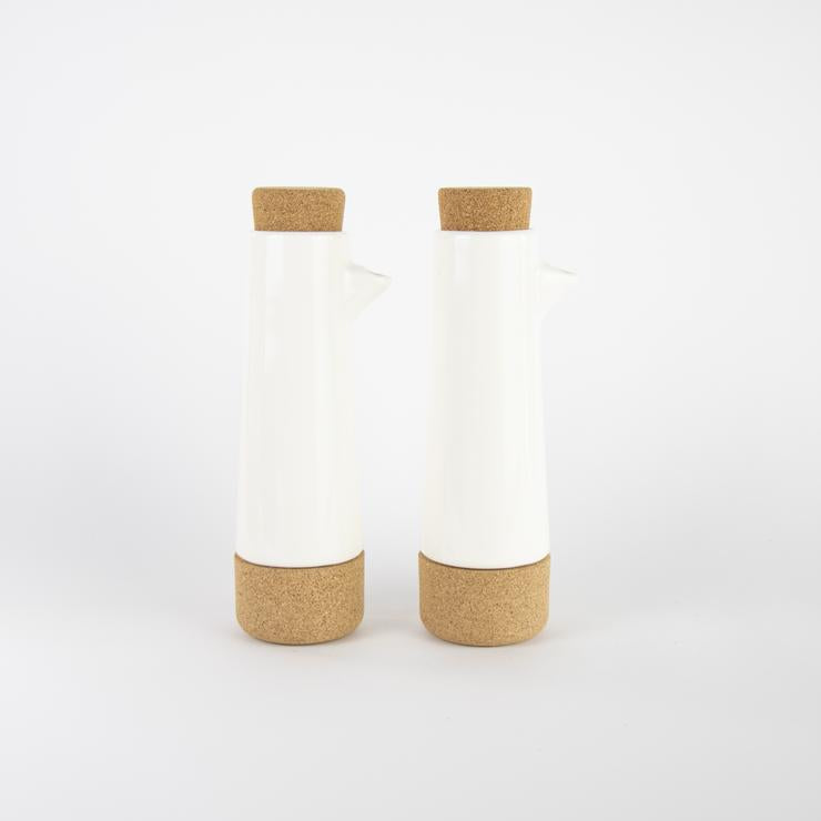Oil and Vinegar Dispenser Gift Set | Cream