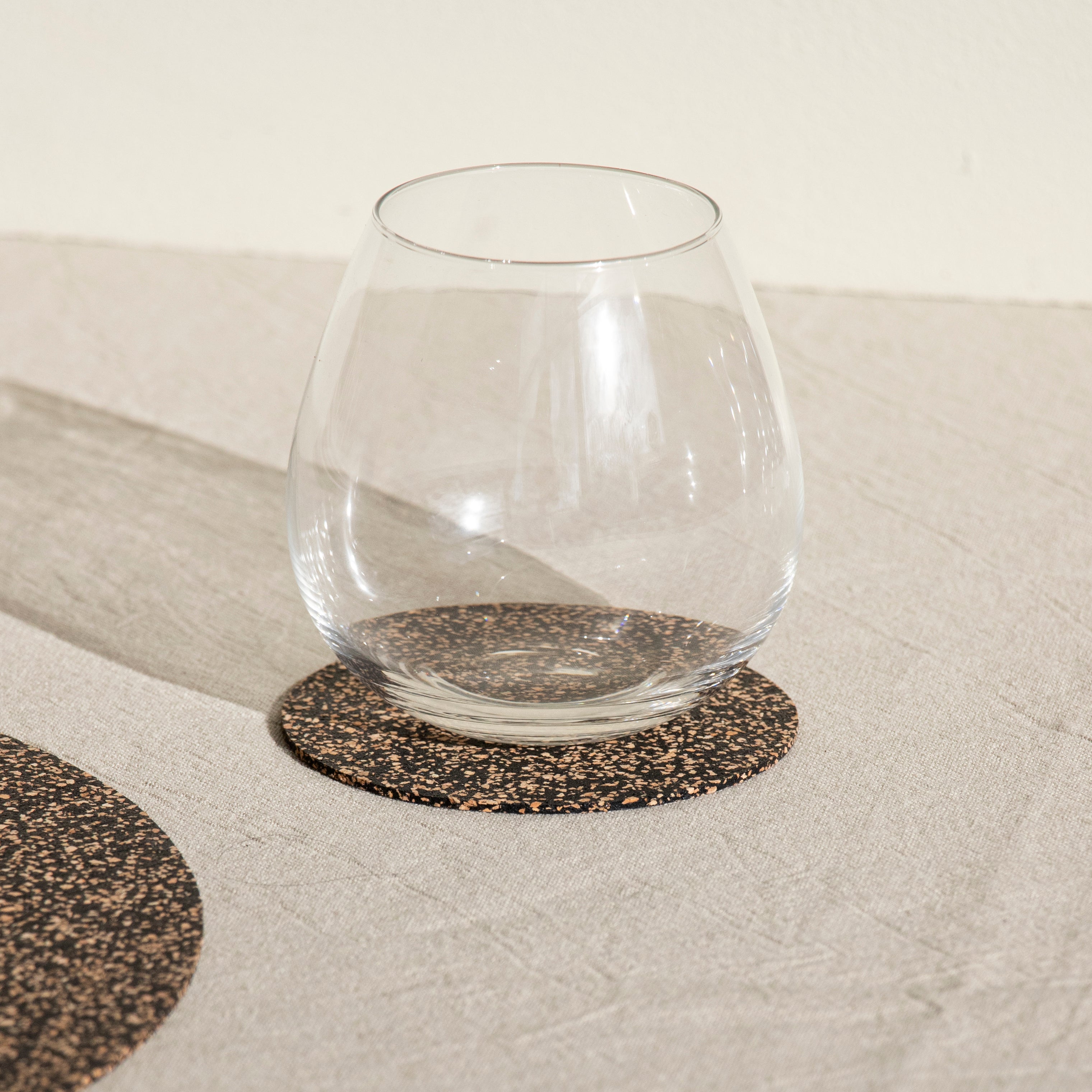 Dash Recycled Rubber & Cork Coasters | Round