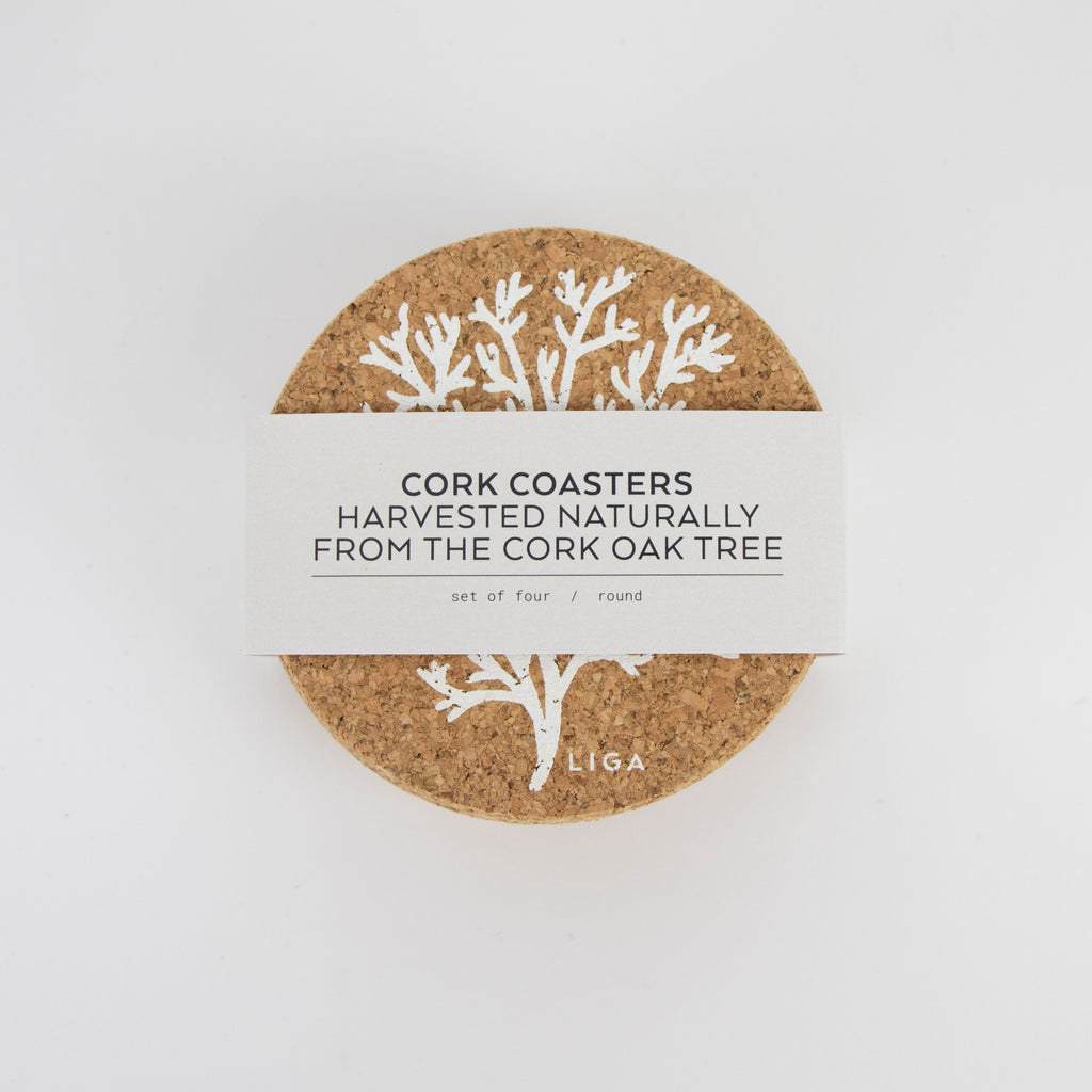 Cork Coaster Coral