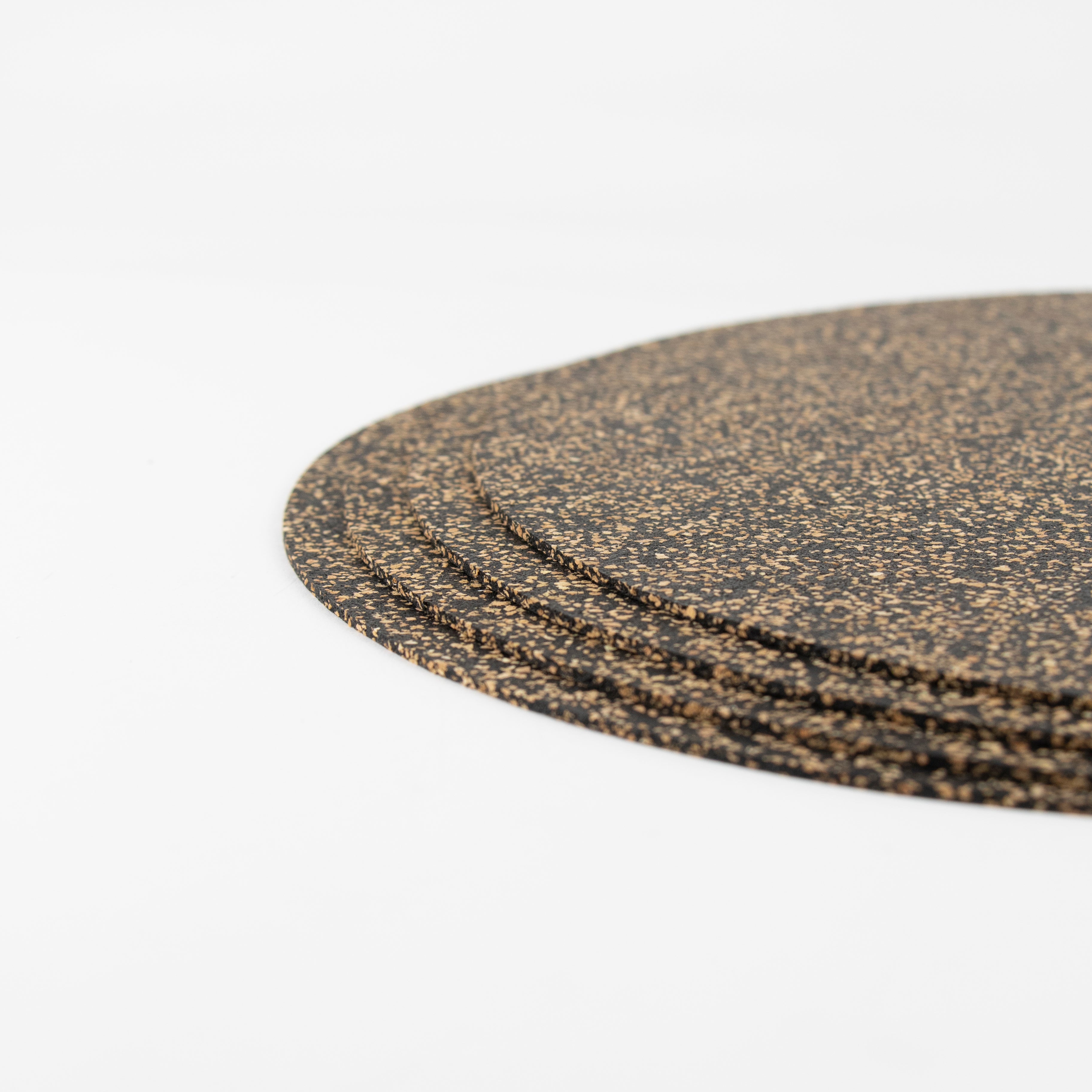 Dash Recycled Rubber & Cork Placemats | Oval