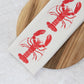 Organic Tea Towels | Lobster Red