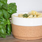 Pasta served in LIGA Eco Living Cream Ceramic and Cork Medium Bowl