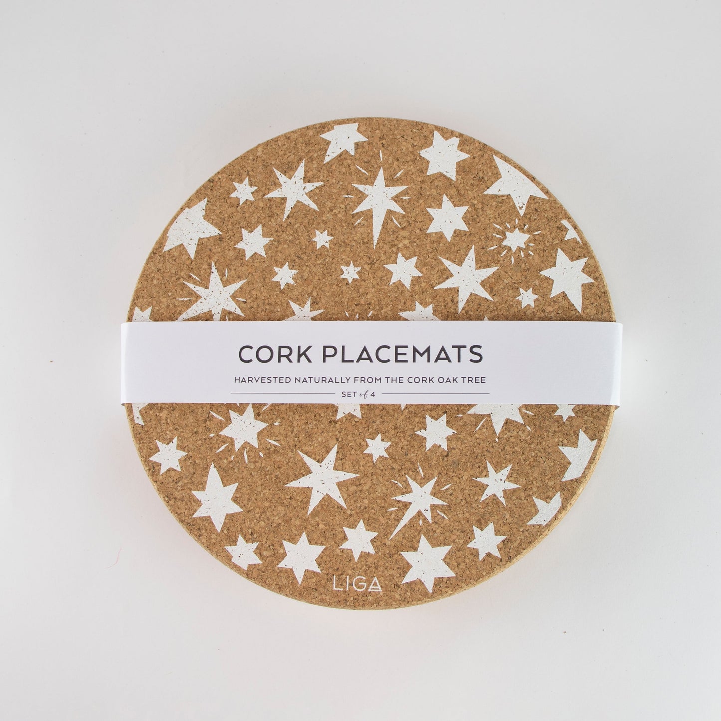 Cork Mats | Stars White